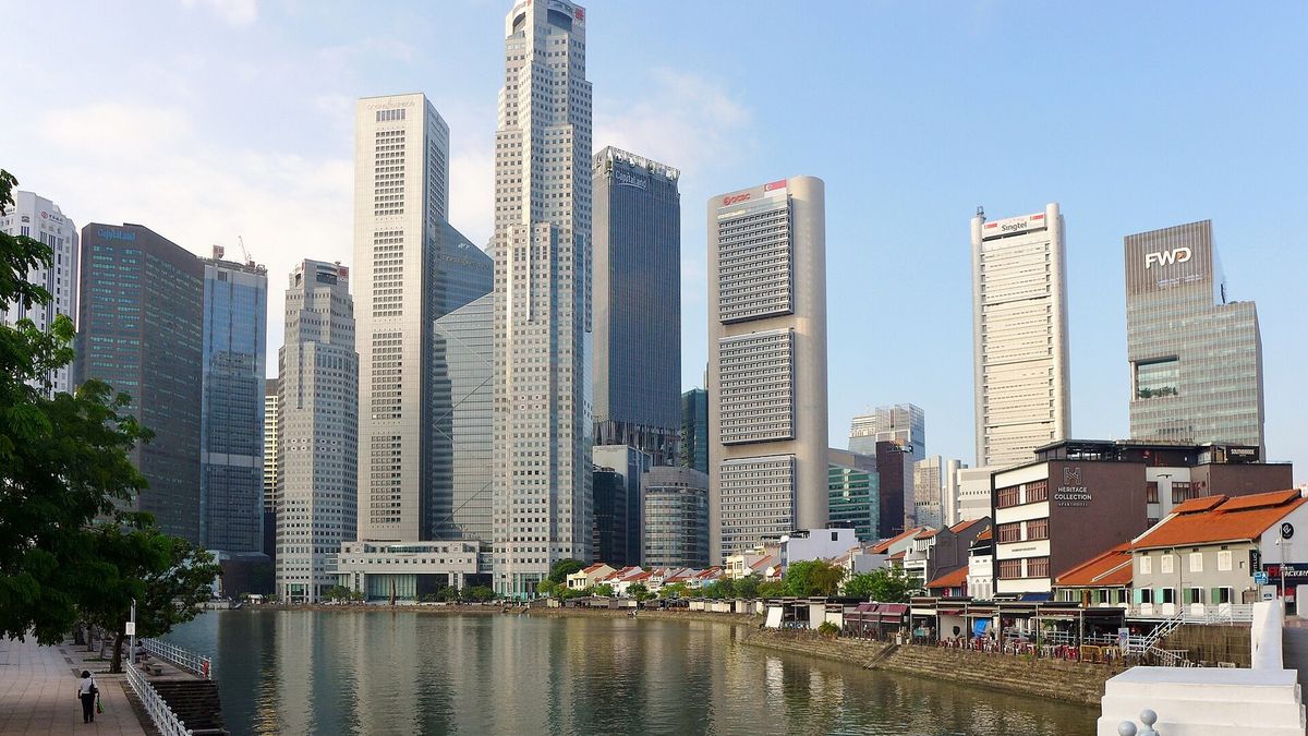 Singapore's central business district skyline
