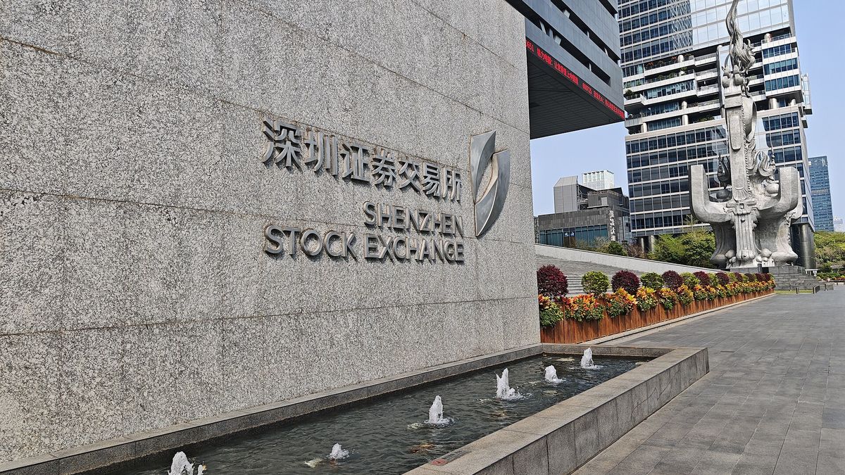 The Shenzhen Stock Exchange building in Futian, Shenzhen