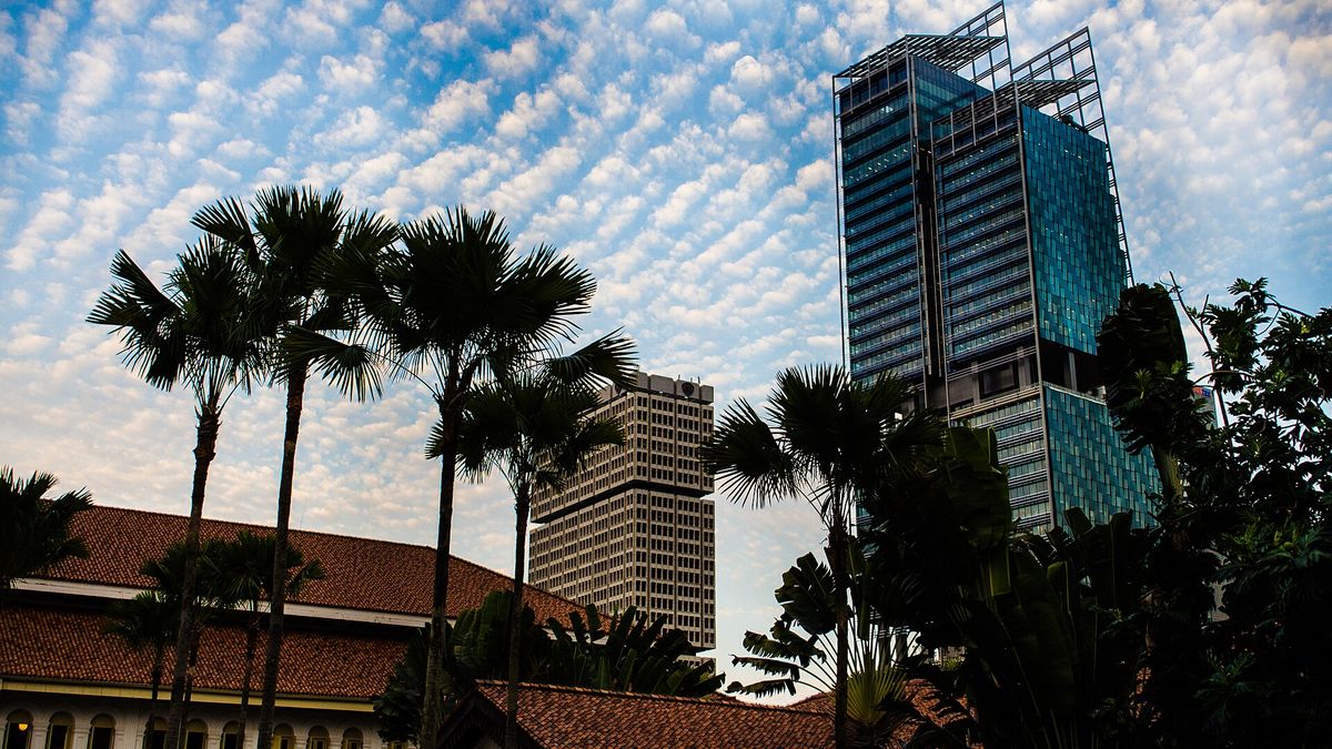 South Beach Tower with Shaw Tower in the distance, Singapore