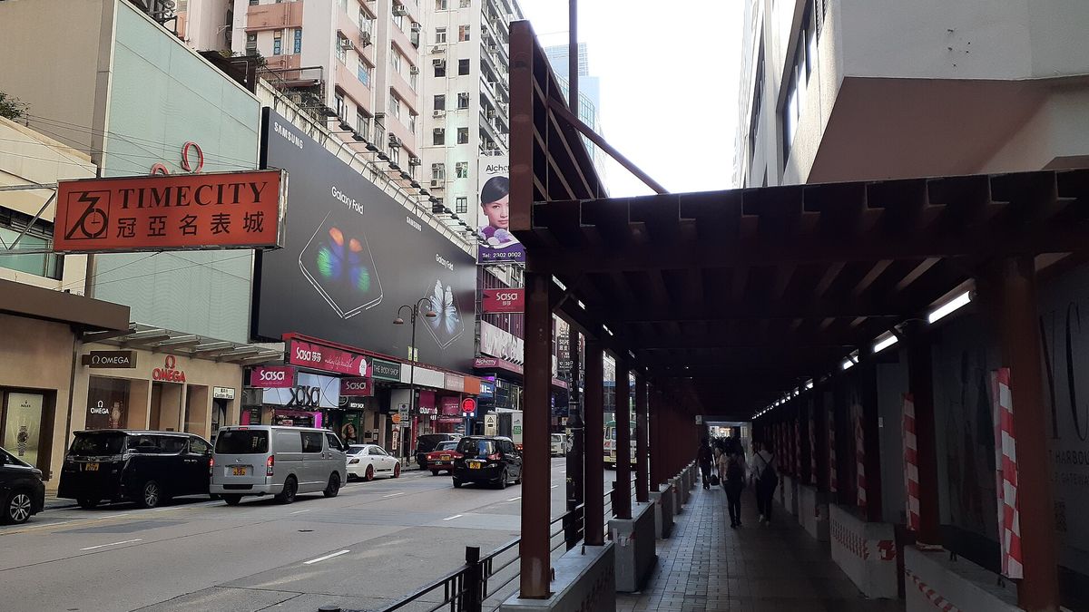 Luxury shops along Canton Road in Tsim Sha Tsui, Hong Kong
